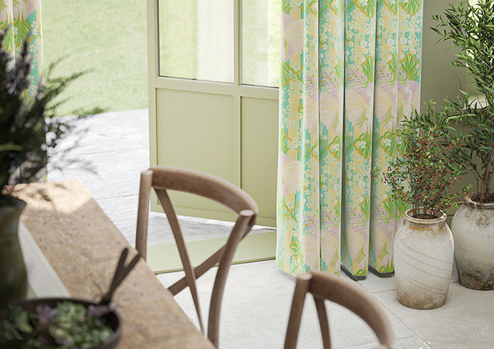 Faded Glamour, Goddess Green Stripe - Made To Measure Curtains - Image 5